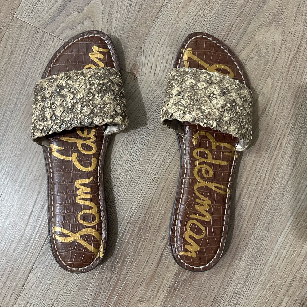 Sam Edelman Geraldine Woven Slide Sandals Sz 10